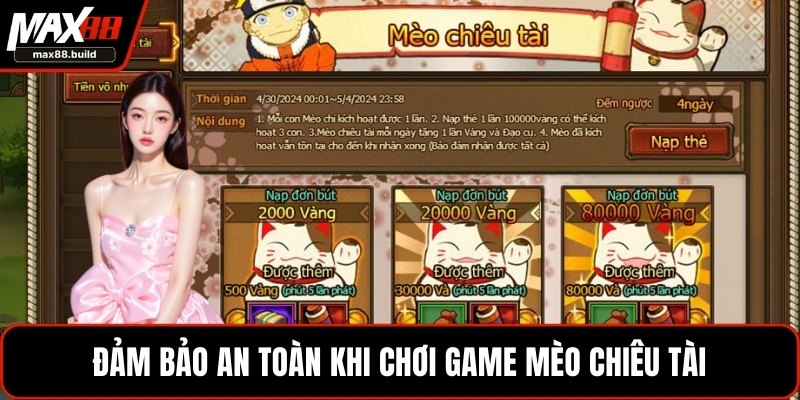 Đảm bảo an toàn khi chơi game mèo chiêu tài