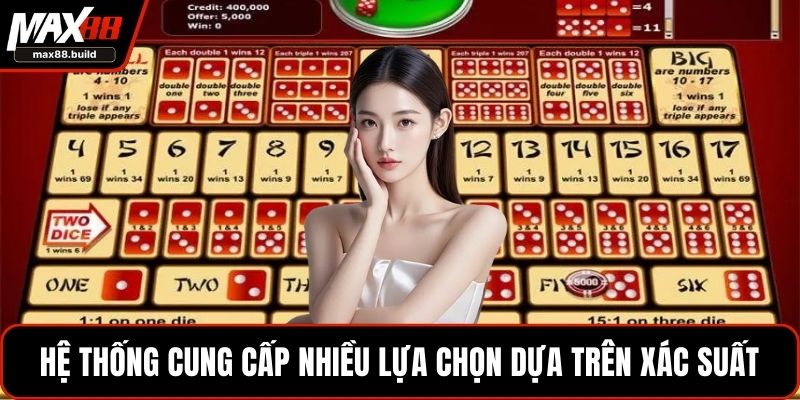 Hệ thống cung cấp nhiều lựa chọn dựa trên xác suất